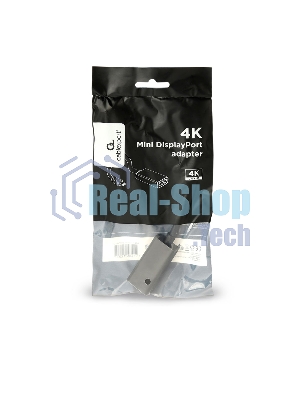 Переходник miniDisplayPort -> DisplayPort, Cablexpert A-mDPM-DPF4K-01, 4K, 20M/20F, длина 16см, черный, пакет