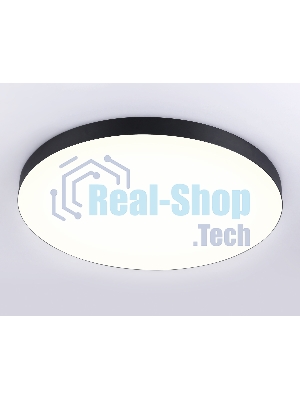 Потолочный светодиодный светильник Ambrella light FV5541 BK черный LED 130W 3000K D800*58 (Без ПДУ)