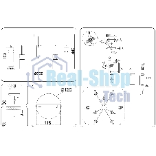 Люстра Ambrella light LH56128/9 BS/FR латунь/белый матовый E14*9 max 40W D765*440
