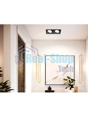 Светильник Ambrella light TN52235/2 BK черный IP20 GX53/2 220*110*44