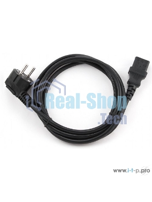 Кабель питания Cablexpert PC-186-1-10M, 10м, Schuko- C13, 3x1кв.мм, черный, с заземлением, пакет
