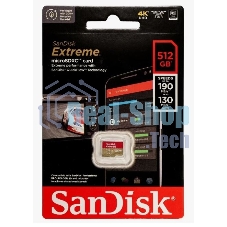 Флеш карта microSD 512Gb SanDisk microSDXC Class 10 UHS-I A2 C10 V30 U3 Extreme 190MB/s