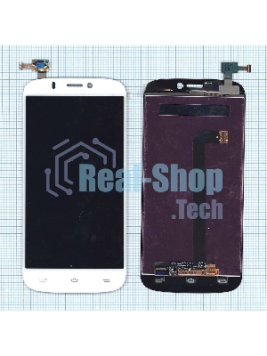 Дисплей для Micromax A300 Canvas Gold белый