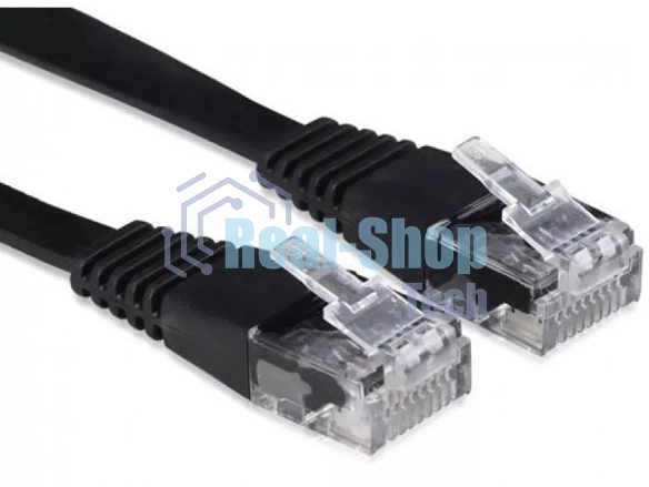 Патч-корд Buro BU-С6-FLAT-1.5M-B cat.5E molded 1.5м черный RJ-45 (m)-RJ-45 (m)