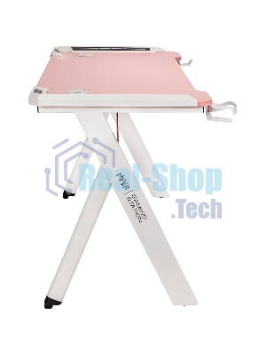 Стол игровой компьютерный HIPER HG-Z1-1160 UNICORN/высота 70 см/ширина 120 см/глубина 60 см/розовая МДФ столешница с карбоновым покрытием и белые ножки (HG-Z1-1160)