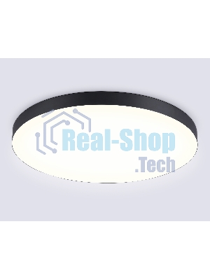 Потолочный светодиодный светильник Ambrella light FV5541 BK черный LED 130W 3000K D800*58 (Без ПДУ)