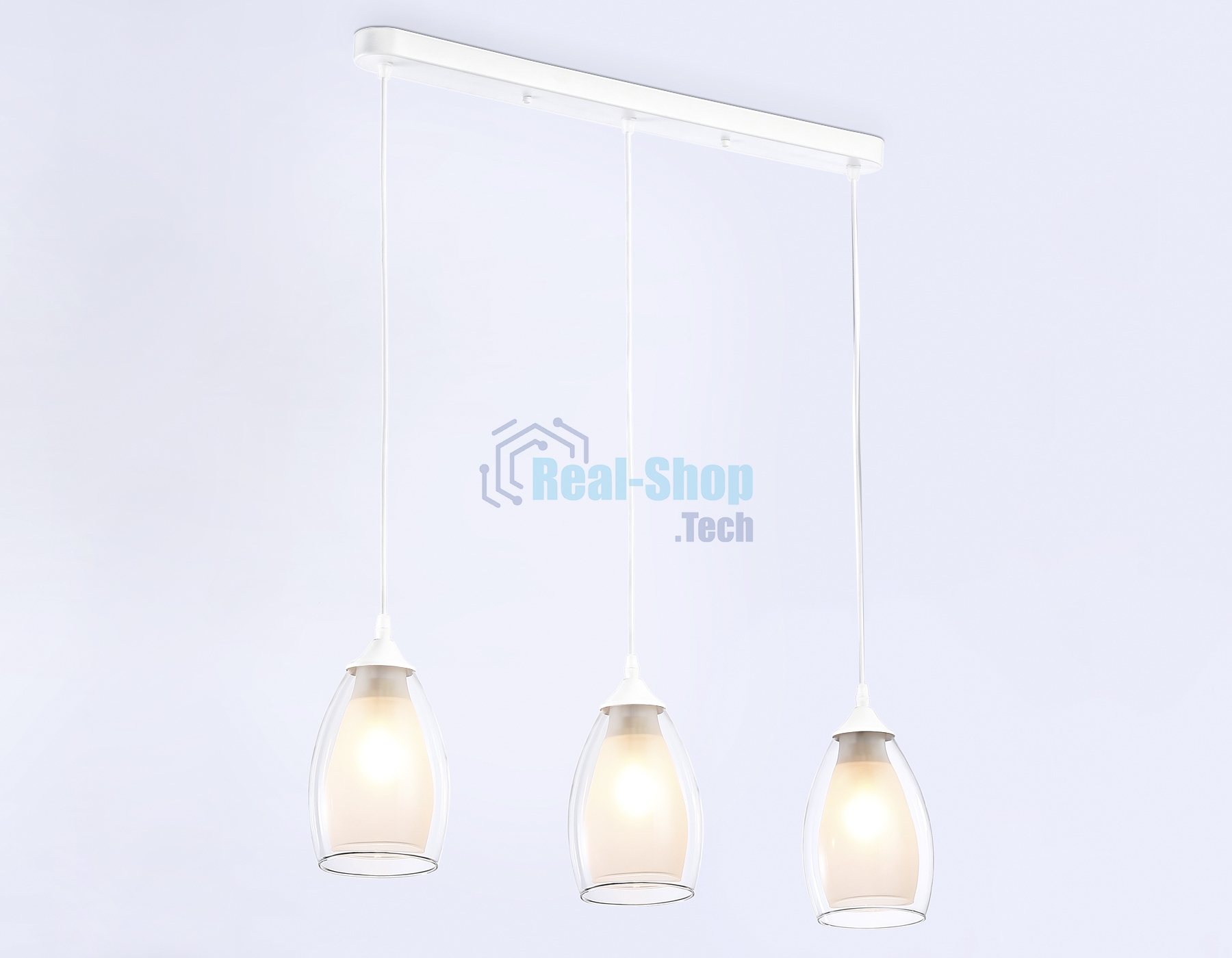 Светильник Ambrella light TR3536/3 WH/CL/FR белый/прозрачный/белый матовый E27*3 max 40W 640*120*820