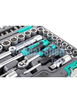 Набор инструментов Stels 14106 1/2'' 1/4'' CrV пластиковый кейс  94 предм.