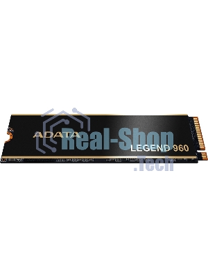 Накопитель SSD ADATA LEGEND 960, 1Tb, PCIe 4.0 x4, M.2 2280, NVMe, R/W 7400/6000, с радиатором