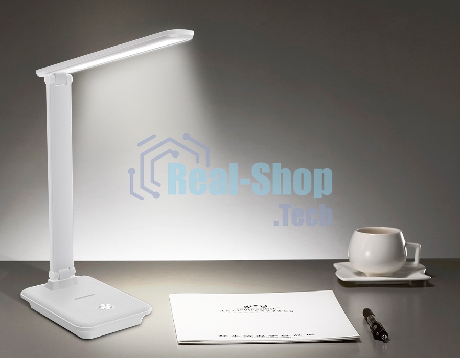 Светодиодная настольная лампа с диммером Ambrella light DE502 WH белый LED 3000-6400K 9W