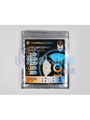 Светодиодная лента Ambrella light GS4101 5050 60Led/ 14W m/ 24V IP20 CCT 3000-6500K/ 5000*10*1.87mm (3 конт.)