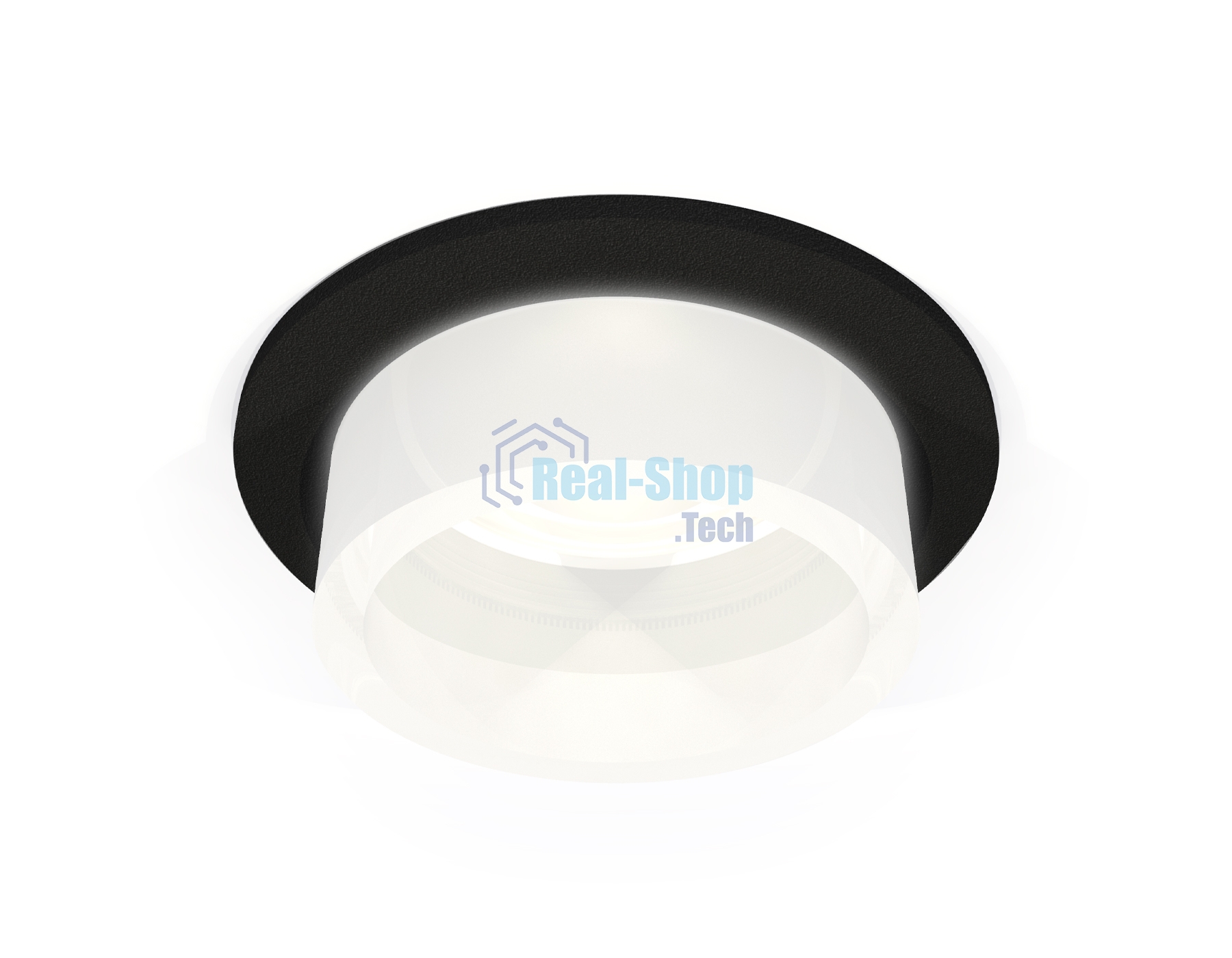 Комплект встраиваемого светильника Ambrella light XC6513066 SBK/FR черный песок/белый матовый MR16 GU5.3 (C6513, N6248)