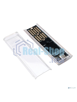 Внешний корпус Gembird EEM2-NVME-2 USB 3.1 для M2 NVME порт Type-С, пластик, прозрачный