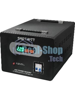 Напольный стабилизатор напряжения SMARTWATT AVR TOWER 10000RF (140W - 260W, 10000VA, 10 кВт, 50-60 Гц, LED-дисплей, реле