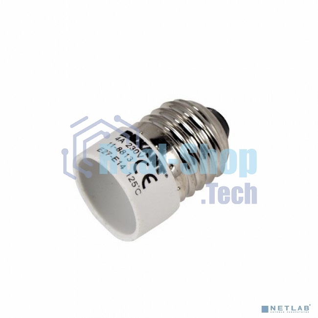 Переходник цокольный REXANT 11-8813 E27-E14 белый