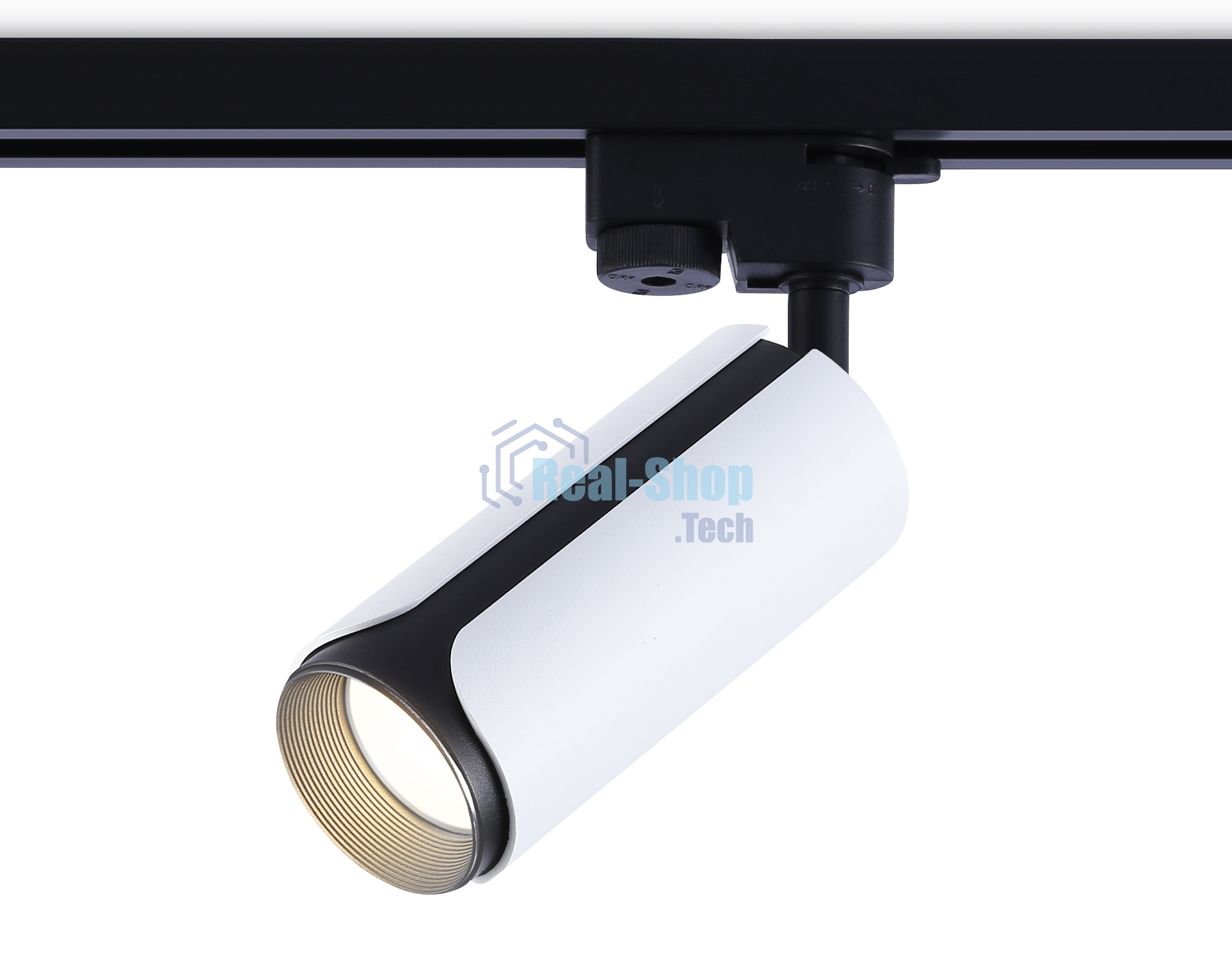 Трековый однофазный светильник Ambrella light GL5154 WH/BK белый/черный GU10 D58*130