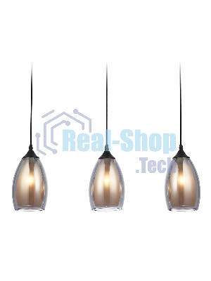 Светильник Ambrella light TR3537/3 BK/SM/FR черный/дымчатый/белый матовый E27/3 max 40W 640*120*820
