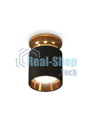 Светильник Ambrella Light XS6302161 SBK/PYG черный песок/золото желтое полированное MR16 GU5.3 (N6905, C6302, N6113)