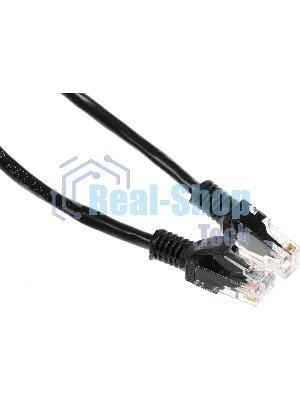 Патч-корд UTP Cablexpert cat.5e 0.25м, литой, многожильный, черный