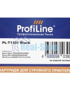 Картридж струйный ProfiLine PL-T1301 для принтеров Epson Stylus SX525WD/SX535WD/SX620/Office B42WD/BX525/BX535/BX625FWD/BX635FWD/BX925/BX935/WorkForce 525/630/3010/3520DWF/3530/3540/7015/7515/7525 с чернилами Black 25,4 мл