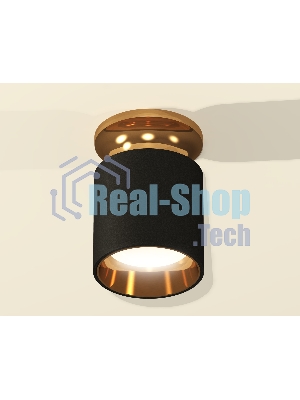 Светильник Ambrella Light XS6302161 SBK/PYG черный песок/золото желтое полированное MR16 GU5.3 (N6905, C6302, N6113)