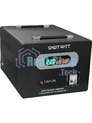 Напольный стабилизатор напряжения SMARTWATT AVR TOWER 10000RF (140W - 260W, 10000VA, 10 кВт, 50-60 Гц, LED-дисплей, реле