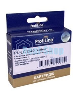 Картридж струйный для принтеров Brother PL-LC1240Y MFC-J6510DW/6710DW/6910DW/DJ525 Yellow водн ProfiLine