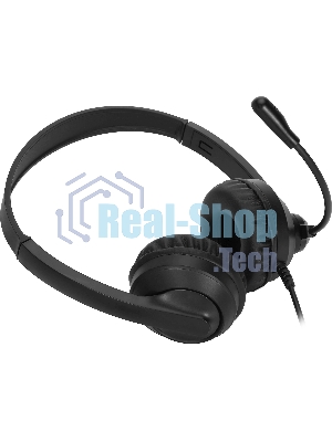 Гарнитура Oklick HS-M500 чёрный, проводная, USB