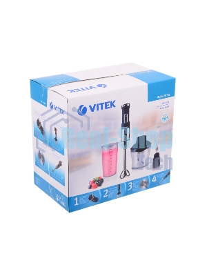 Блендер погружной Vitek VT-3415 синий, 900 Вт, плавная регулировка, турбо
