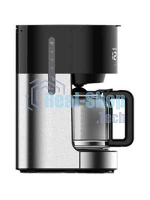 Кофеварка капельнаяBQ CM1001 черный-стальной, исп. кофе -молотый, 1.5 л, 900 Вт.