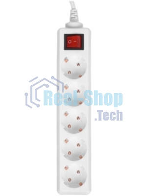 Сетевой удлинитель Buro BU-PS5.3/W 3 м (5 розеток) белый (пакет ПЭ)