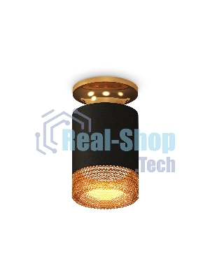 Светильник Ambrella Light XS6302162 SBK/PYG/CF черный песок/золото желтое полированное/кофе MR16 GU5.3 (N6905, C6302, N6154)