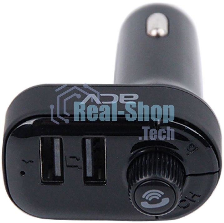 Автомобильный FM-модулятор ACV FMT-118B черный MicroSD BT USB (37399)