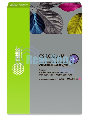 Картридж струйный Cactus CS-LC3237M пурпурный (18.4 мл) для Brother HL-J6000DW/J6100DW