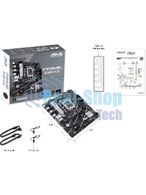 Материнская плата ASUS PRIME B760M-R D4, LGA 1700, Intel B760, 2xDDR4, 4xSATA, 2xM.2, 1xPCIe 4.0 x16, 1xPCIe x1, 1xHDMI, 1x 2.5Gb LAN, 4xUSB-A 2.0, 4xUSB-A 3.2 Gen 1, 3x3.5 мм, 7.1, mATX