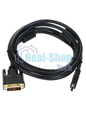 Кабель HDMI to DVI-D (19M -25M) 2м, TV-COM, 2 фильтра LCG135F-2M