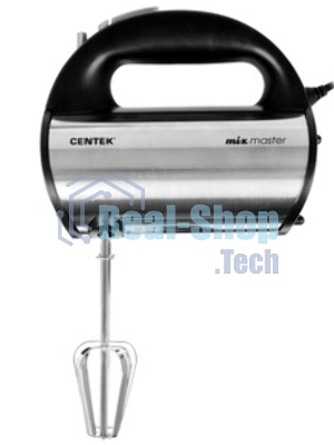 Миксер ручной Centek CT-1108 черный/стальной, 600 Вт