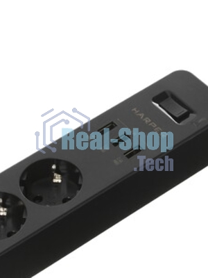 Удлинитель с USB зарядкой HARPER UCH-315 черный