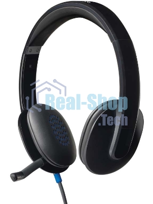 Гарнитура Logitech USB Headset H540 чёрный, проводная, USB