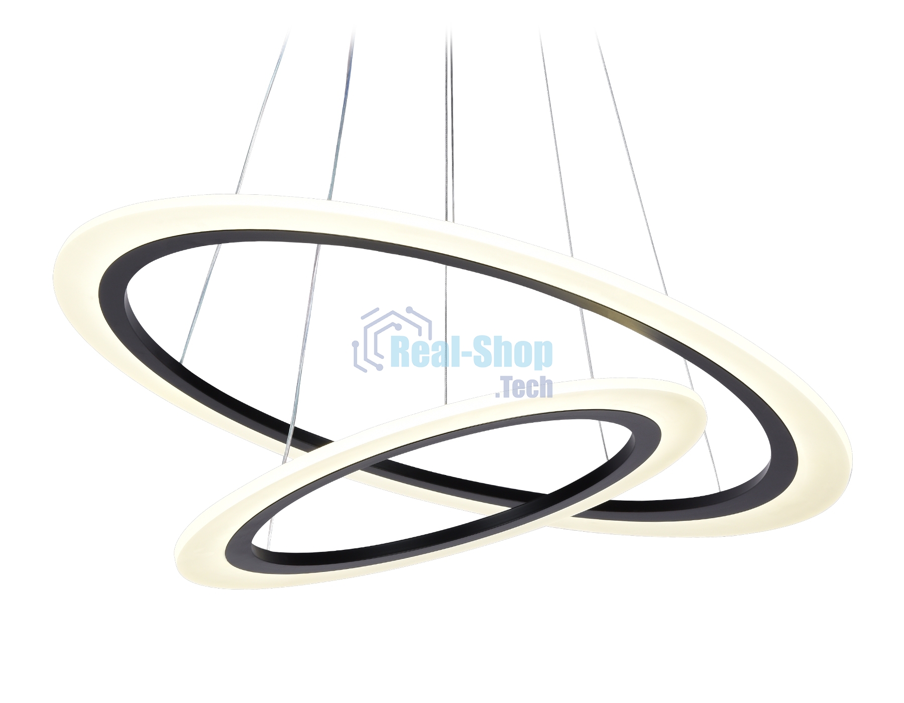Светильник Ambrella light FA4357/2 BK черный 78W 3000K/4200K/6400K D580*670 (ПДУ РАДИО 2.4G)