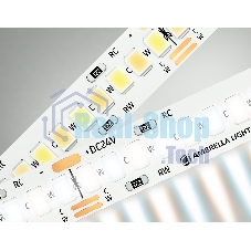Светодиодная лента Ambrella light GS4151 2835 240Led/ 18W m/ 24V IP20 CCT 3000-6500K/5000*10*1.2mm (3 конт.)
