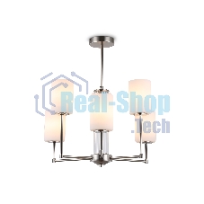 Люстра Ambrella light LH56211/6 SN/FR никель/белый матовый E27/6 max 60W D600*600