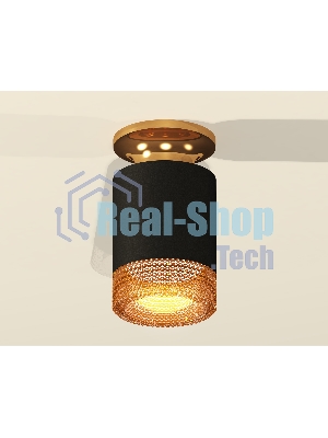 Светильник Ambrella Light XS6302162 SBK/PYG/CF черный песок/золото желтое полированное/кофе MR16 GU5.3 (N6905, C6302, N6154)