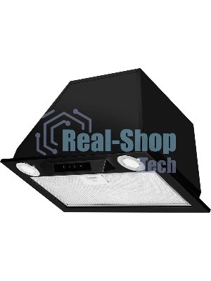 Вытяжка встраиваемая Kuppersberg INLINEA 52 Black, ширина 52 см, отвод/рециркуляция, 850 м3/час, электронное сенсорное управление, таймер, пульт ДУ, 3 скорости, светодиодное освещение 2х3,5 Вт, металлический жироулавливающий фильтр, угольный фильтр С6С (опция), 42 дБ, черный