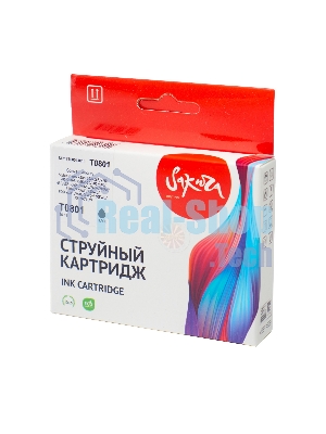 Картридж струйный Sakura C13T08014011 (T0801) для Epson, черный, 7,4 мл.