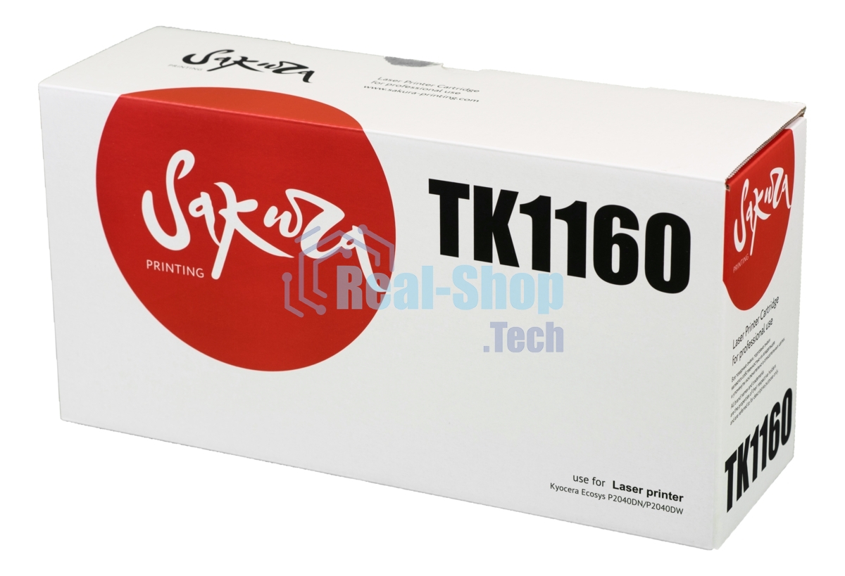Картридж Sakura TK1160 для Kyocera Mita ECOSYS p2040dn/p2040dw, черный, 7 200 к.