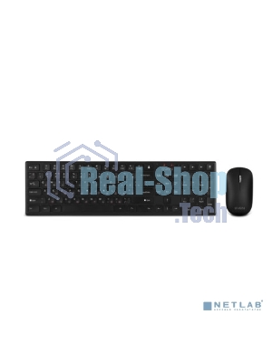 Комплект беспроводной SVEN ножничная клавиатура + мышь KB-C2550W черный (109 кл.,12Fn, 1000DPI, 2+1 кл.)