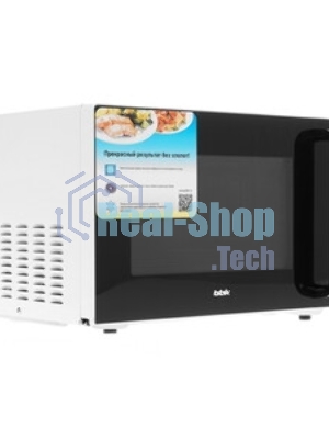 Микроволновая печь BBK 25MWC-992T/WB белый/черный, 25 л, 900 Вт, переключатели - кнопки, поворотный механизм