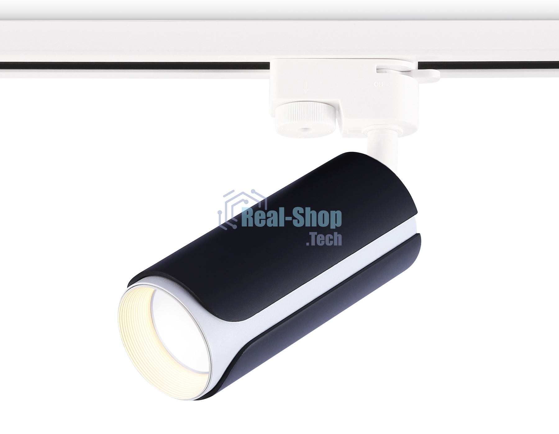 Трековый однофазный светильник Ambrella light GL5155 BK/WH черный/белый GU10 D58*130