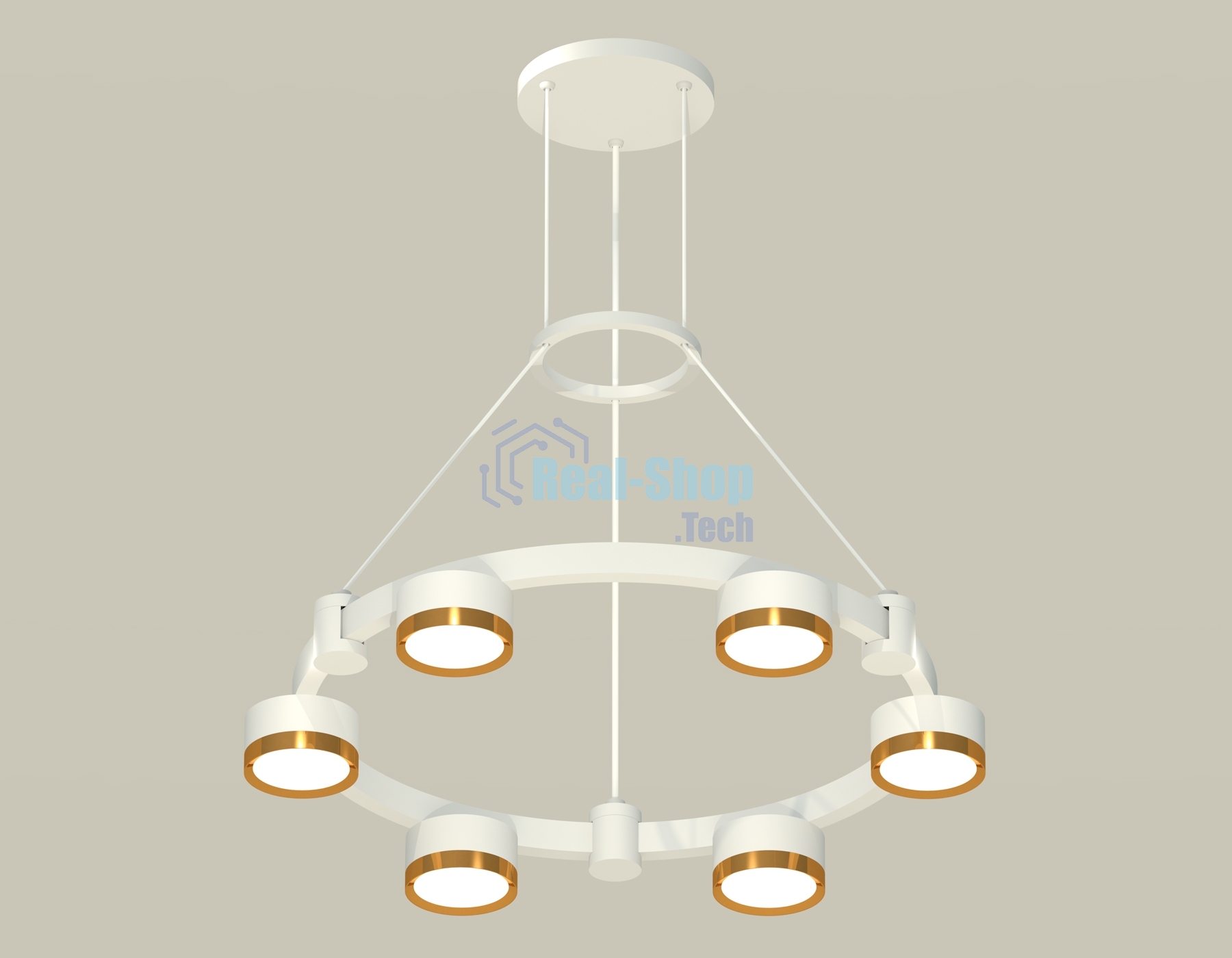 Светильник Ambrella light XR92031102/6 SWH/PYG белый песок/золото желтое полированное GX53 (A9203, C9231, N8124)
